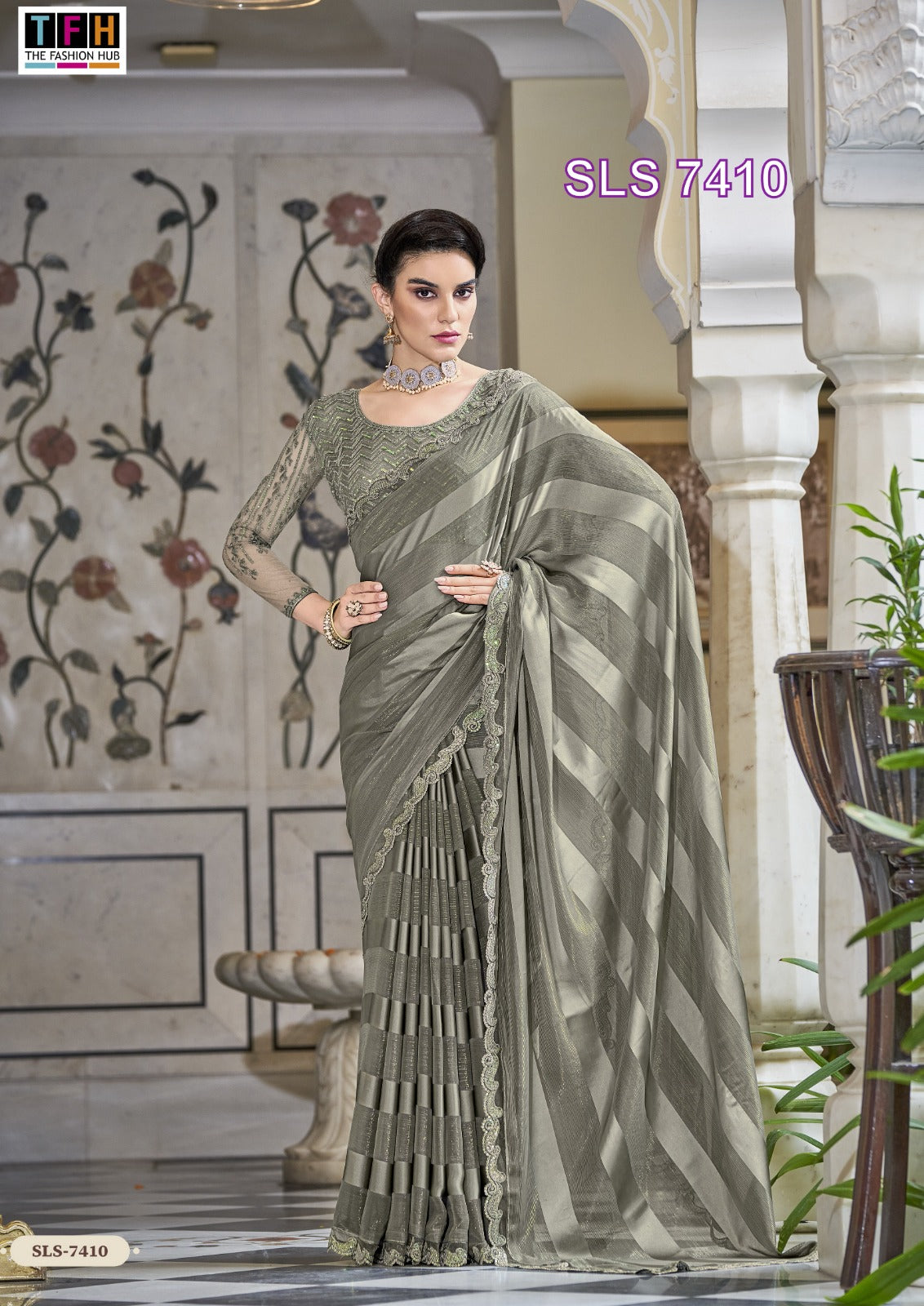 Sequence Fancy Saree  image 5