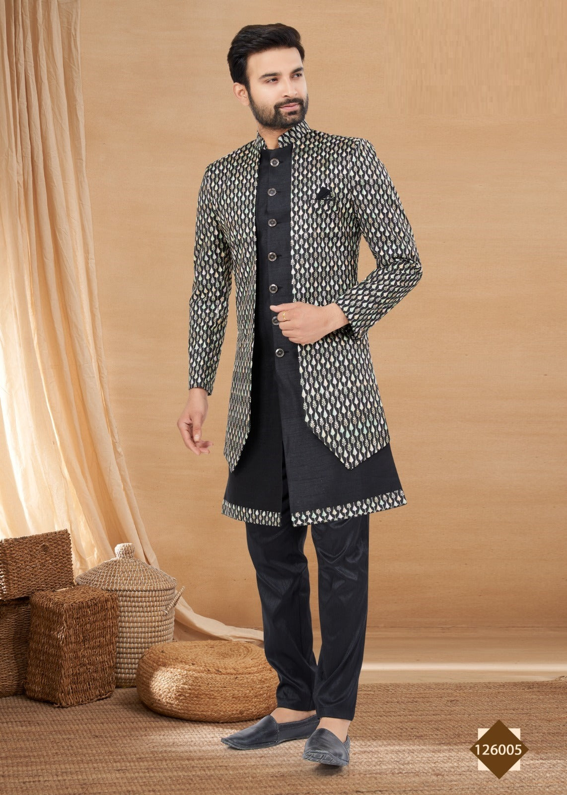 Men's Sherwani with Kurta Pajama image 7