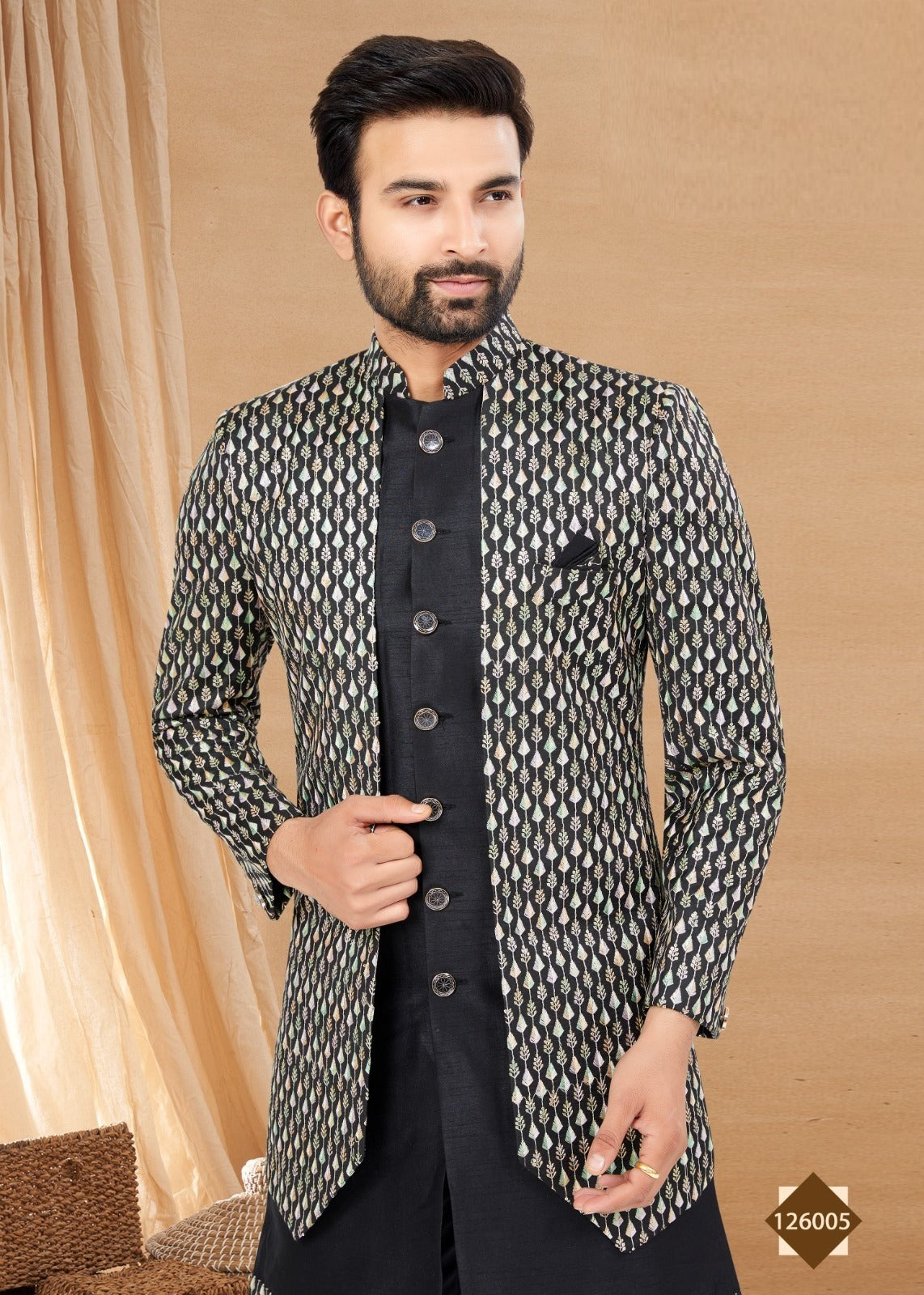 Men's Sherwani with Kurta Pajama image 5