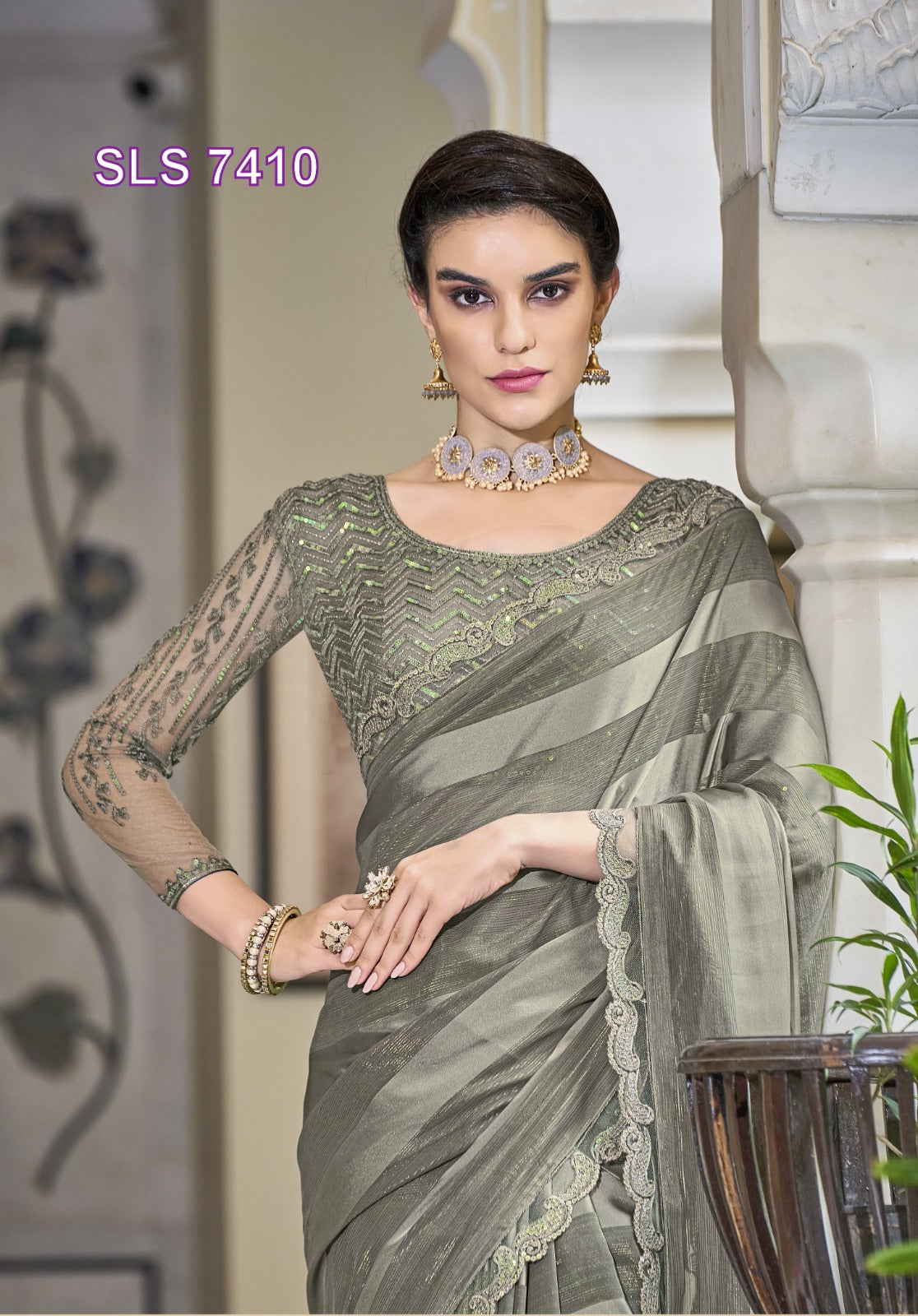 Sequence Fancy Saree  image 4