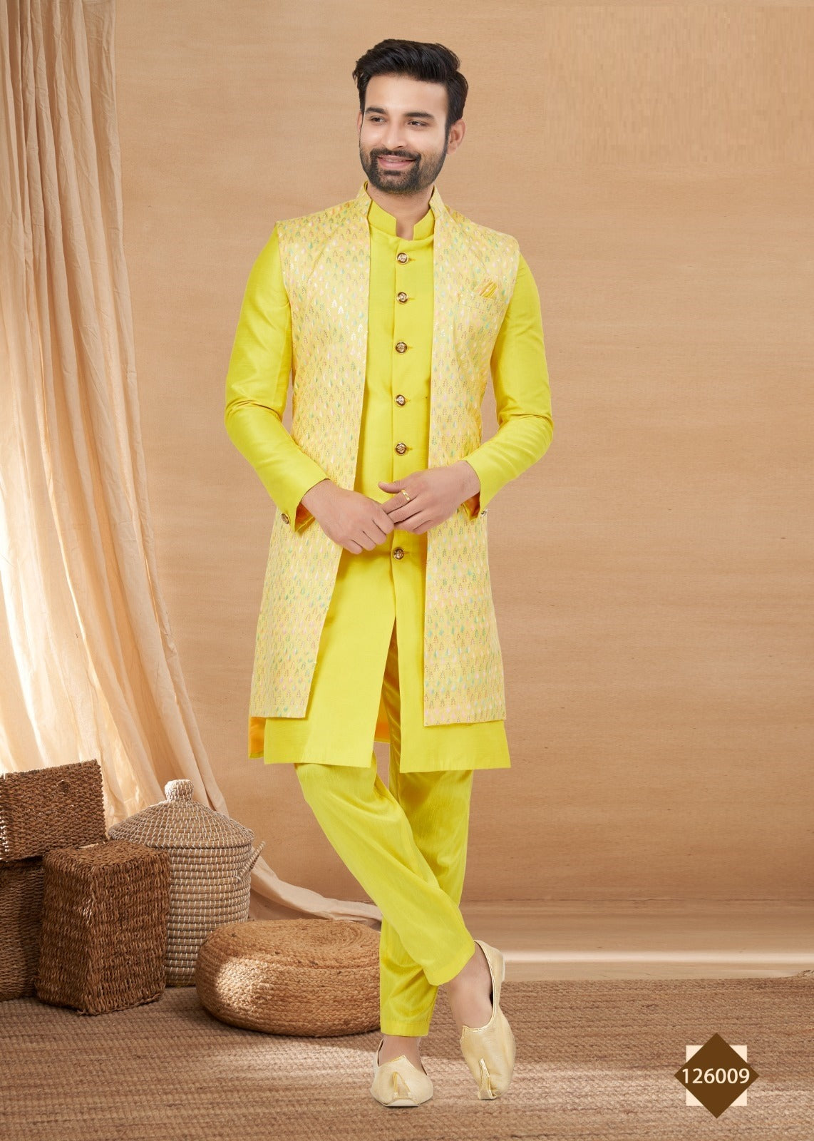 Men's Sherwani with Kurta Pajama image 4