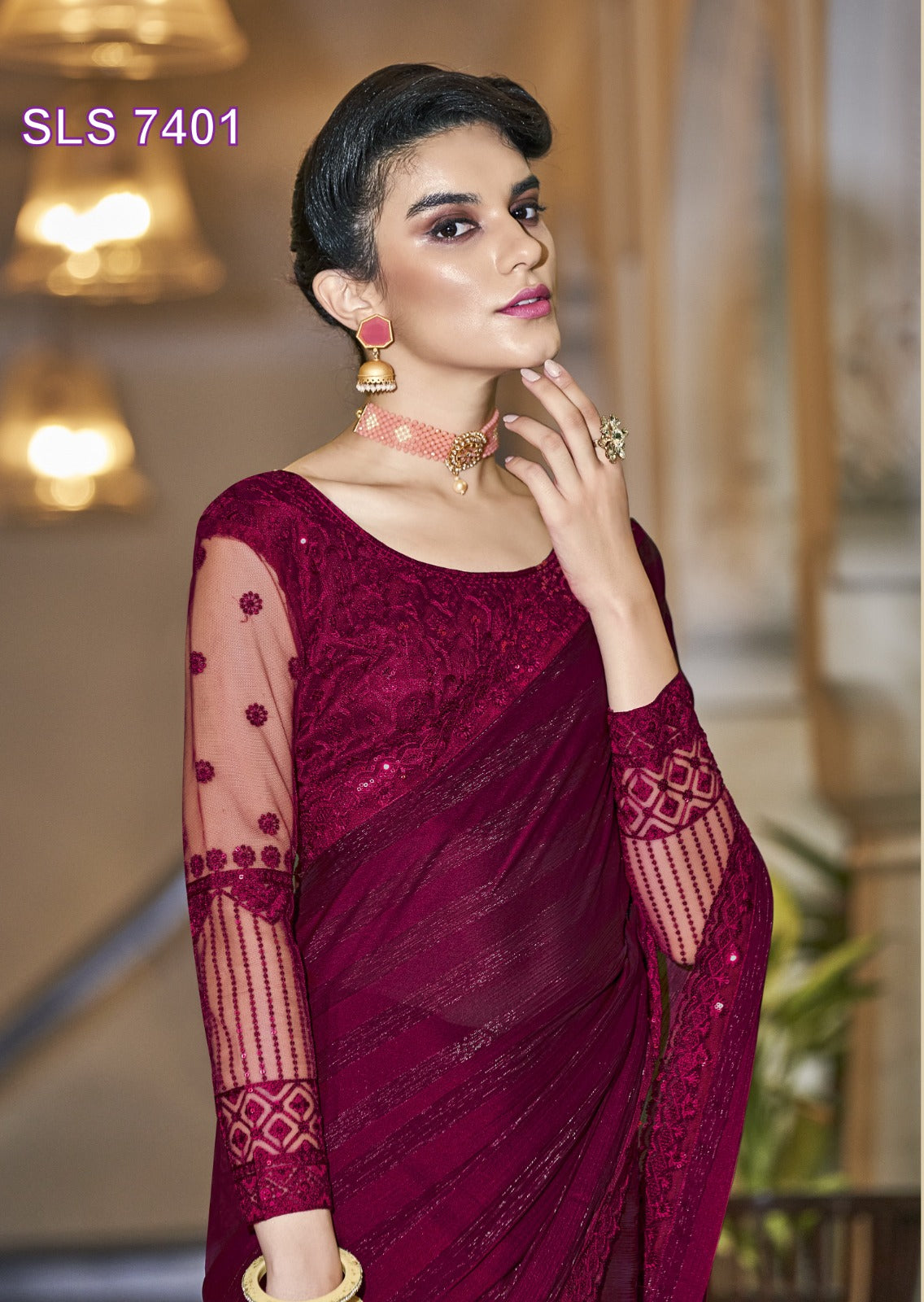 Sequence Fancy Saree  image 0