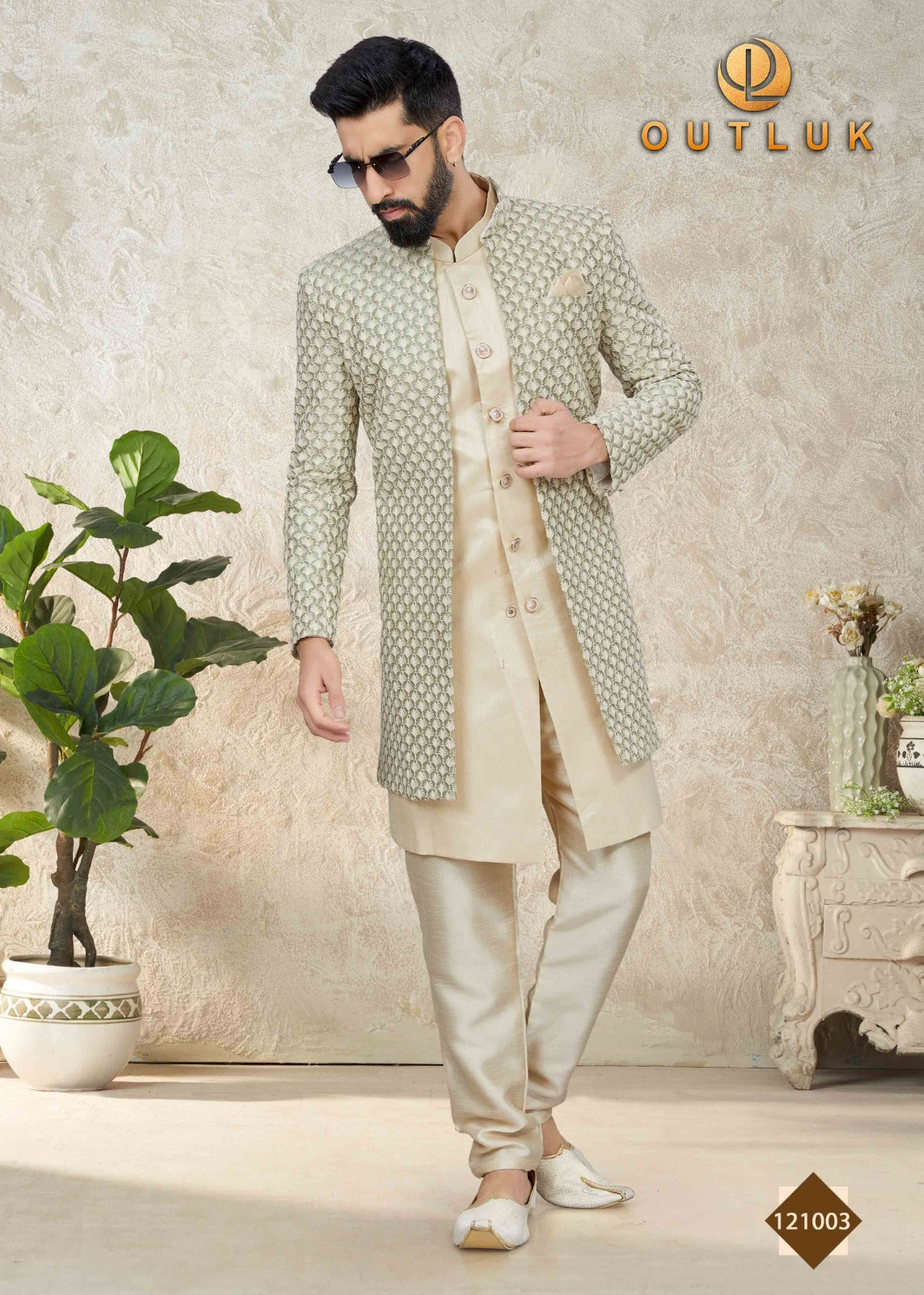 Sherwani with Kurta Pajama image 0