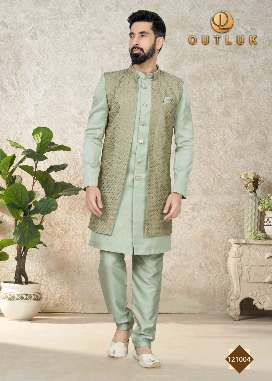 Sherwani with Kurta Pajama image 0