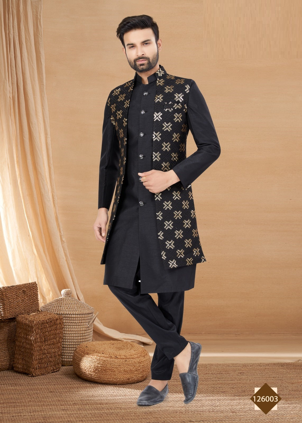 Men's Sherwani with Kurta Pajama image 5