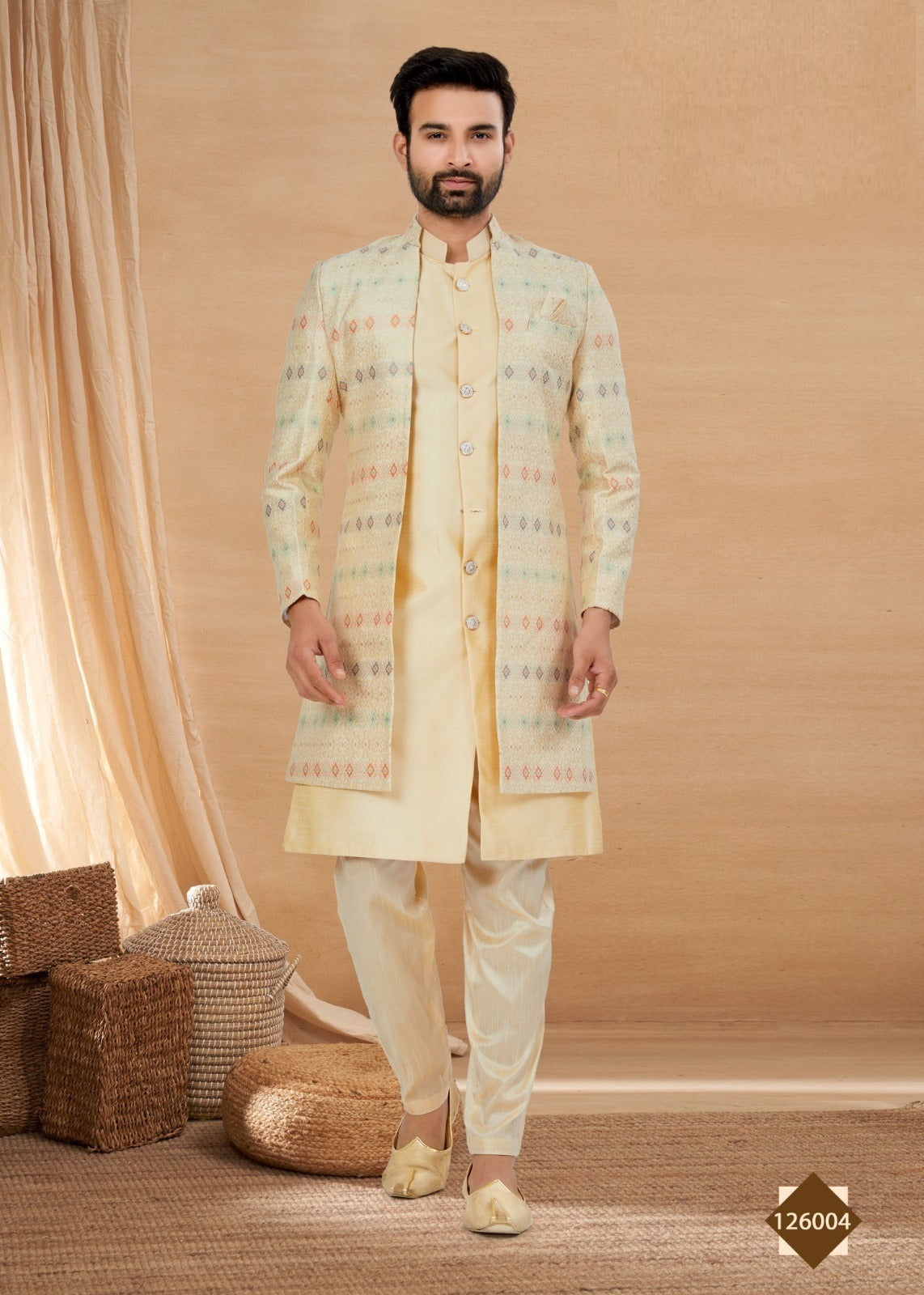 Men's Sherwani with Kurta Pajama image 6