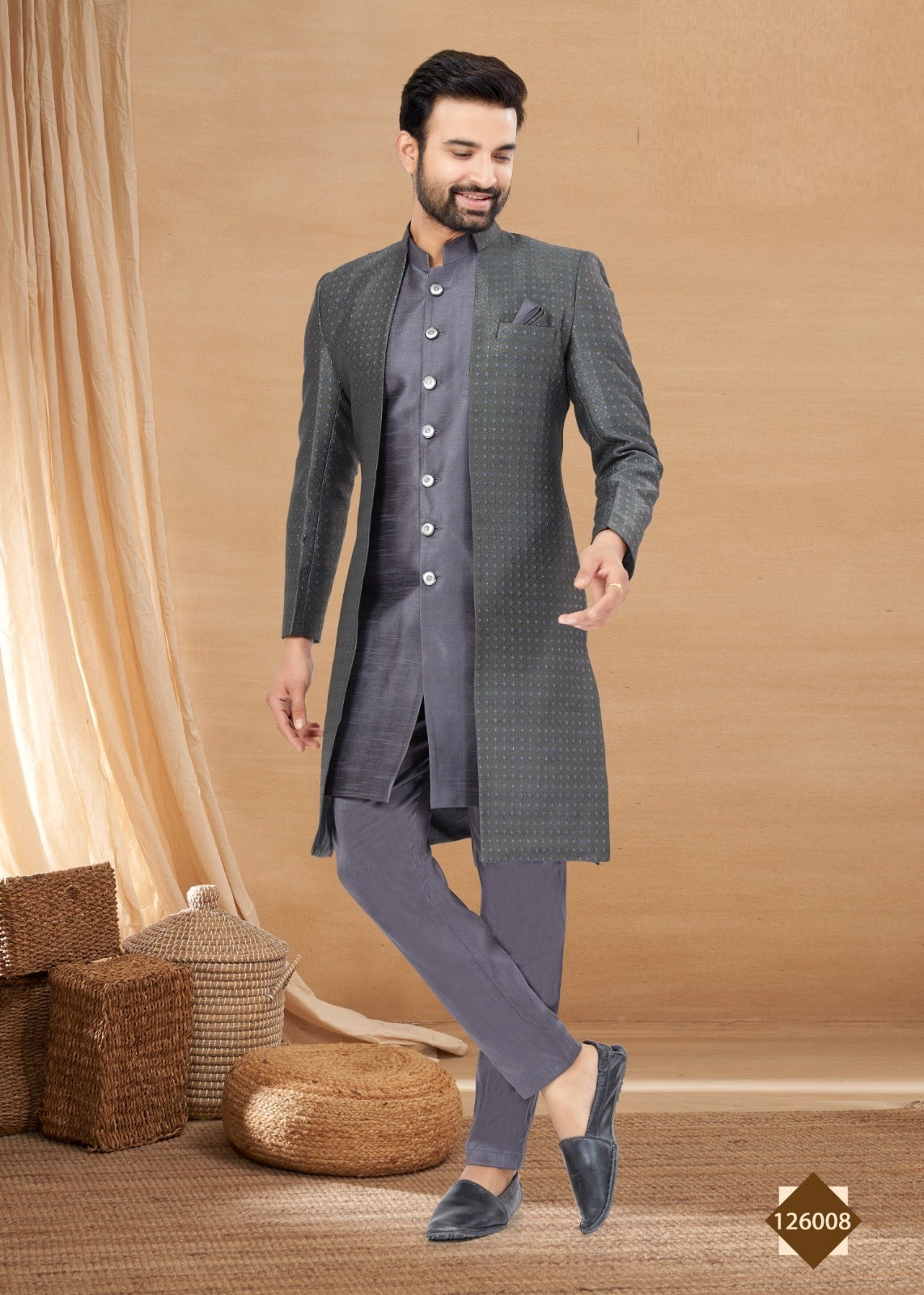 Men's Sherwani with Kurta Pajama image 5