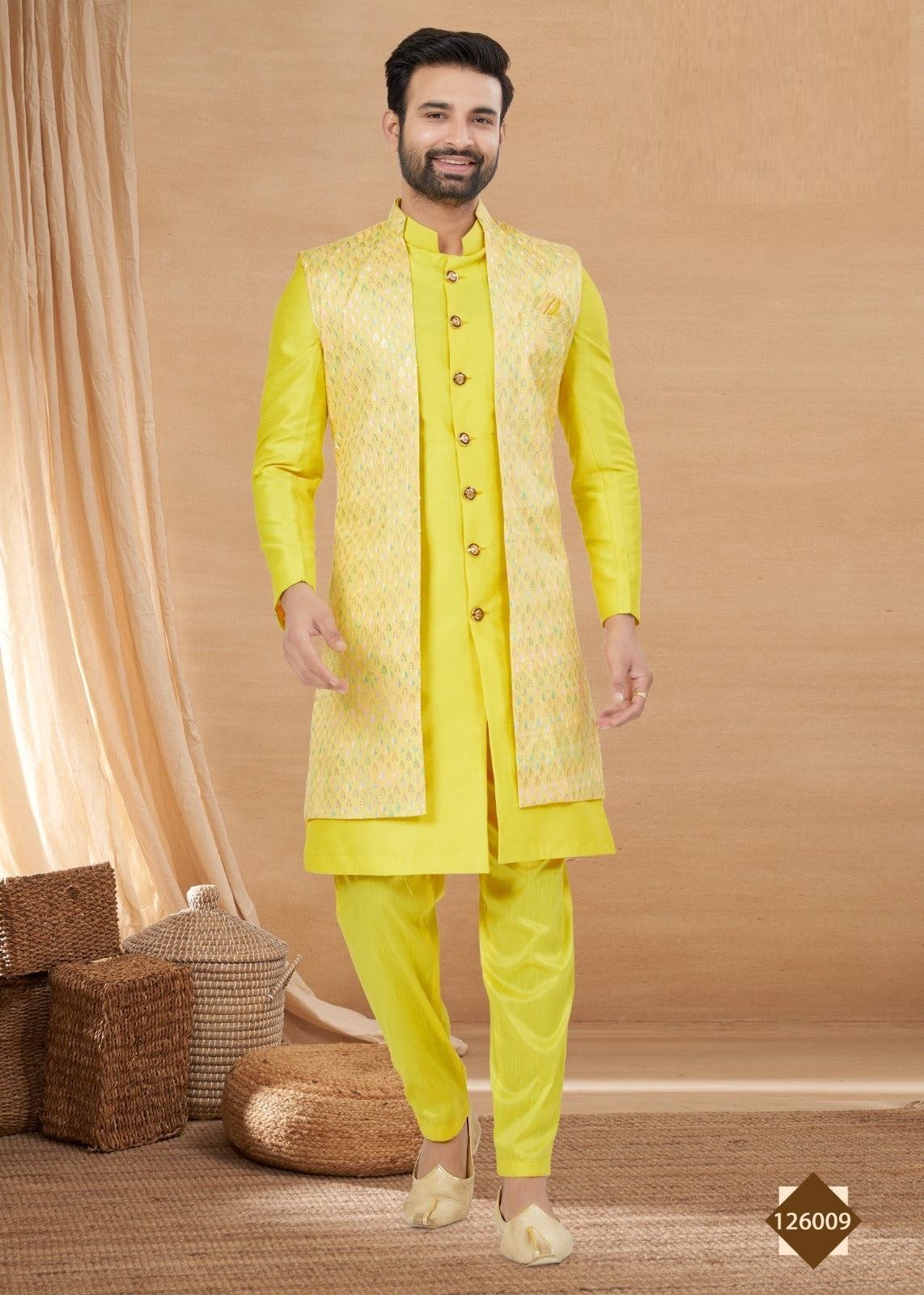 Men's Sherwani with Kurta Pajama image 3