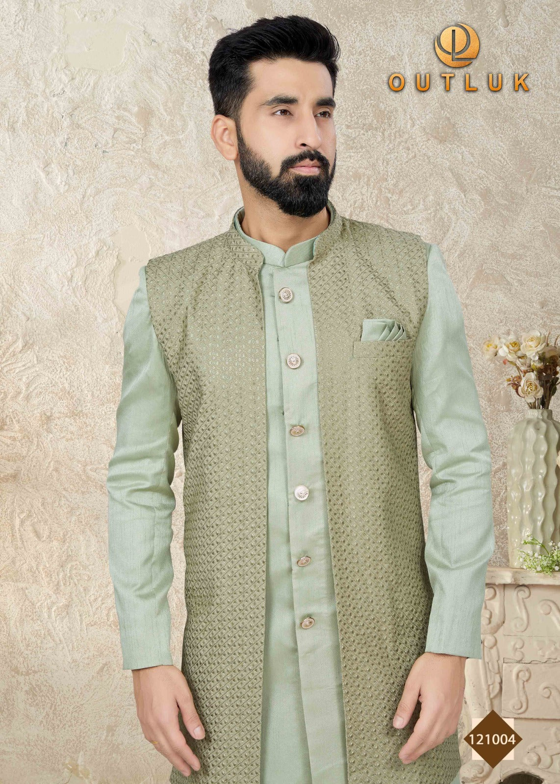 Sherwani with Kurta Pajama image 0