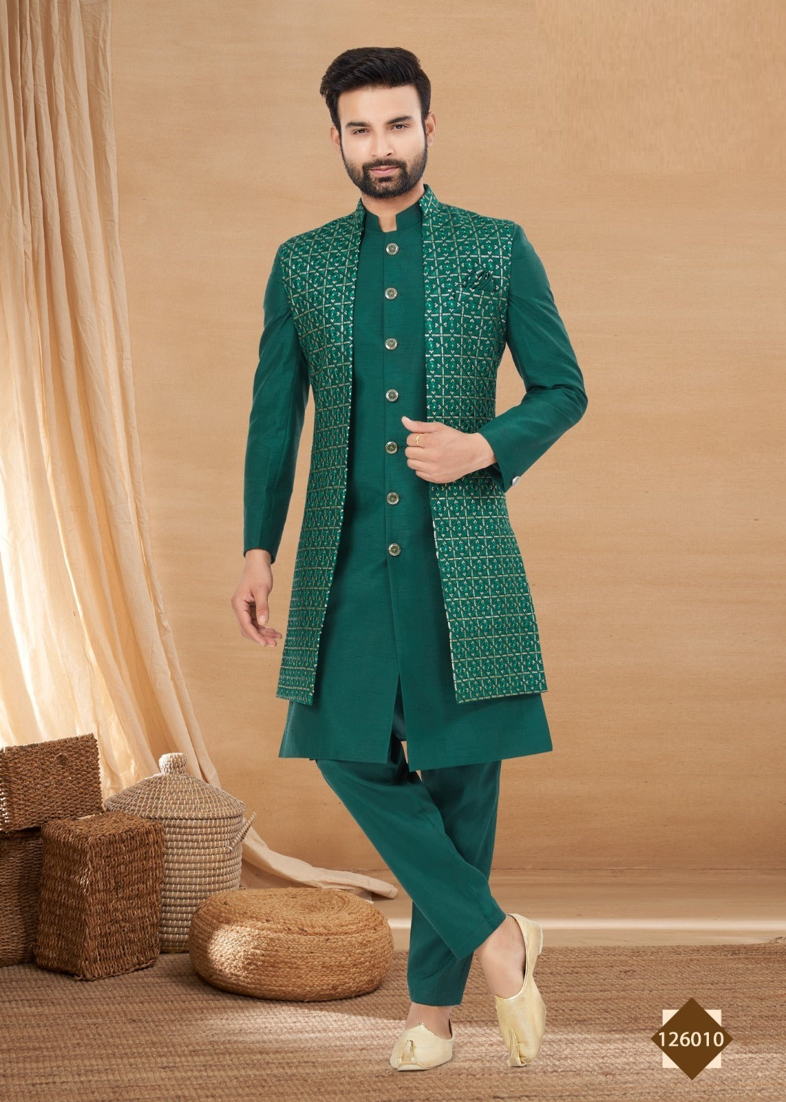 Men's Sherwani with Kurta Pajama image 1