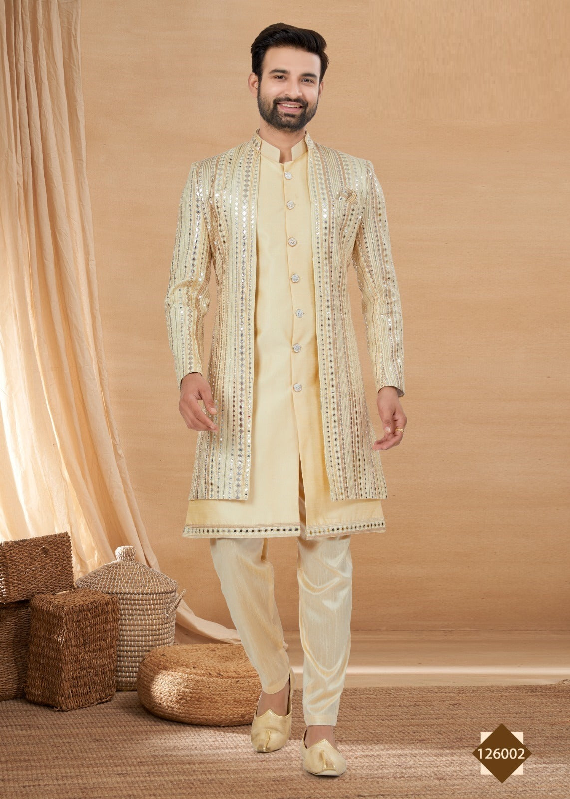 Men's Sherwani with Kurta Pajama image 3