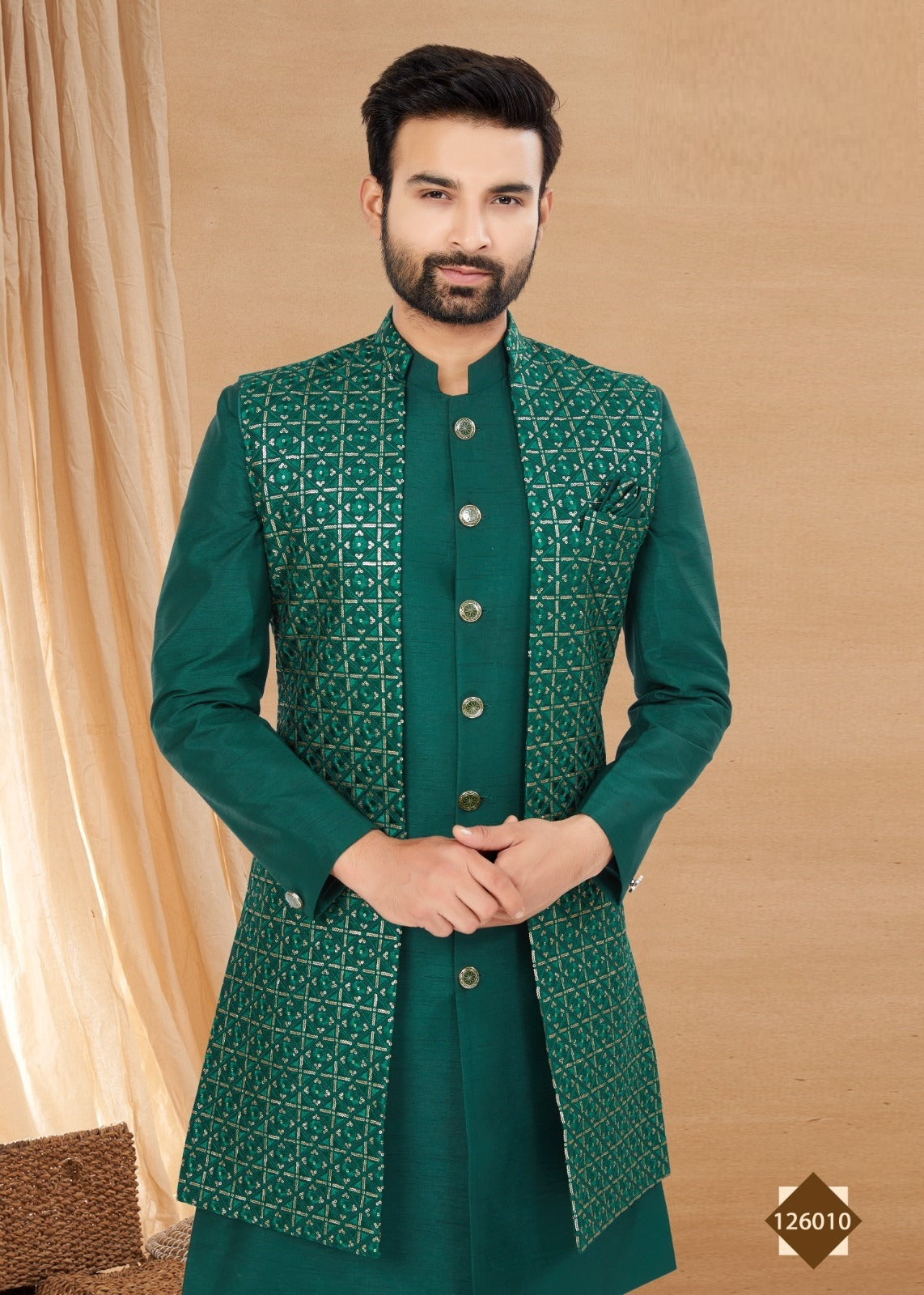 Men's Sherwani with Kurta Pajama image 2