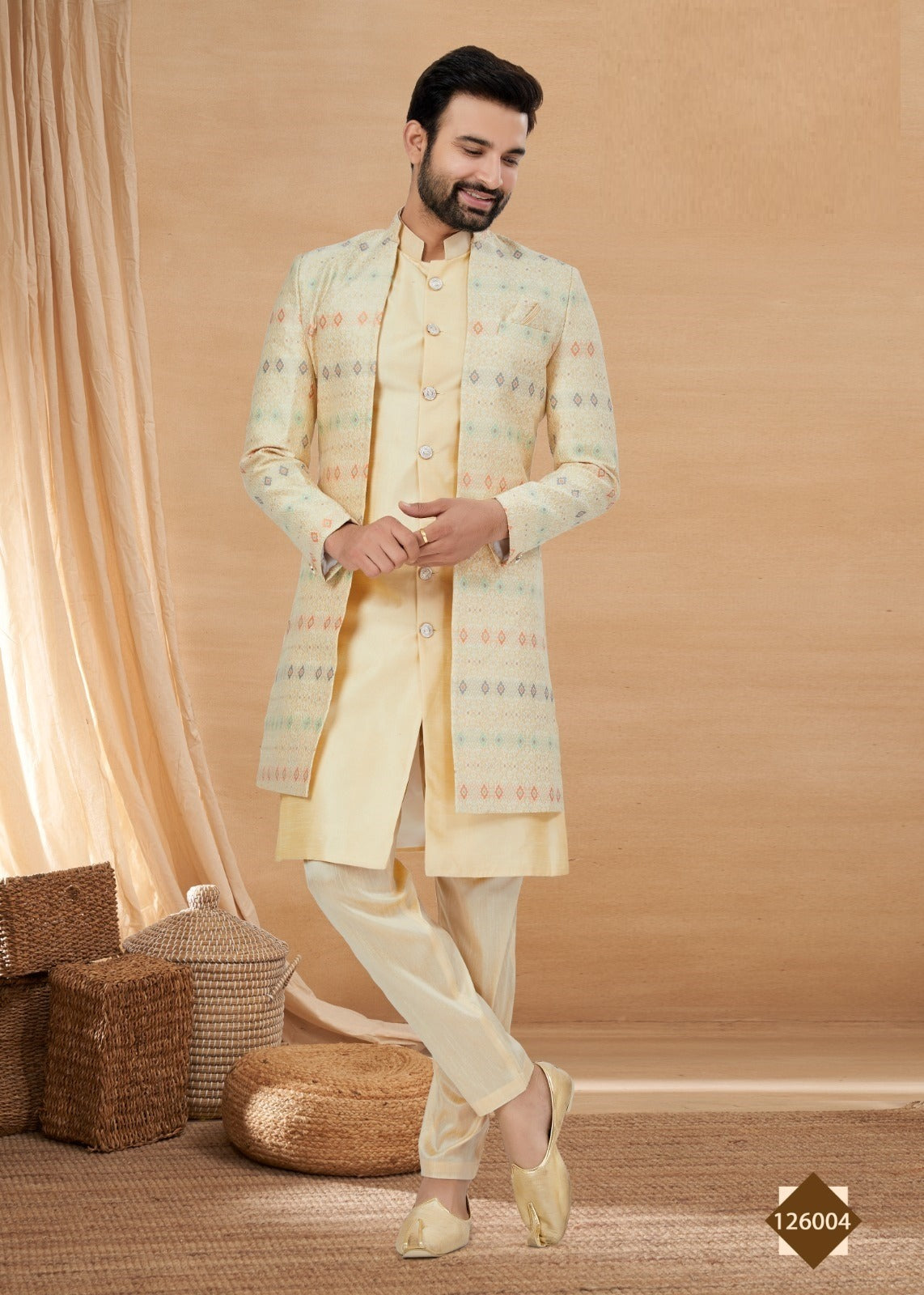 Men's Sherwani with Kurta Pajama image 7