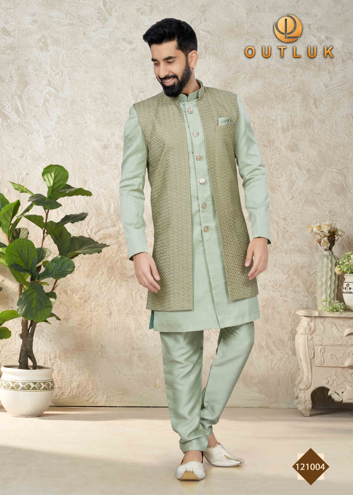 Sherwani with Kurta Pajama image 0