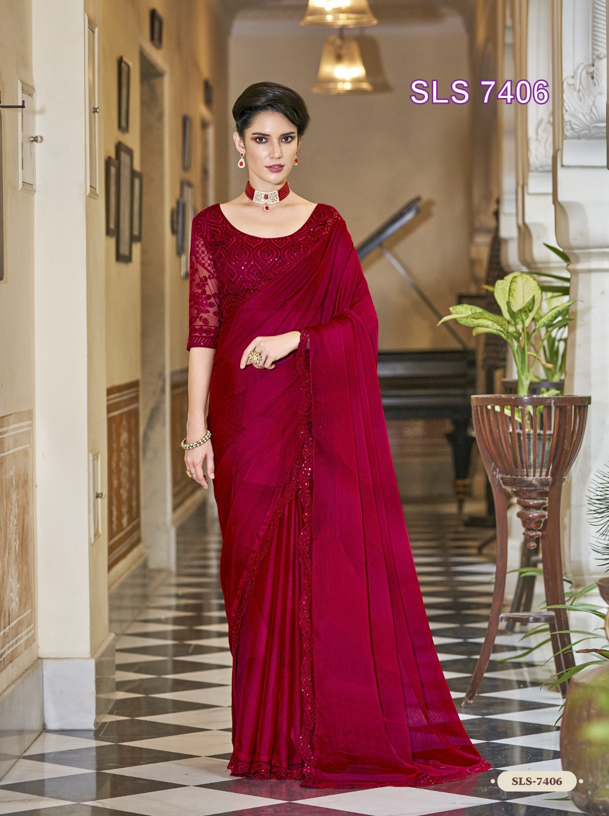 Sequence Fancy Saree  image 2